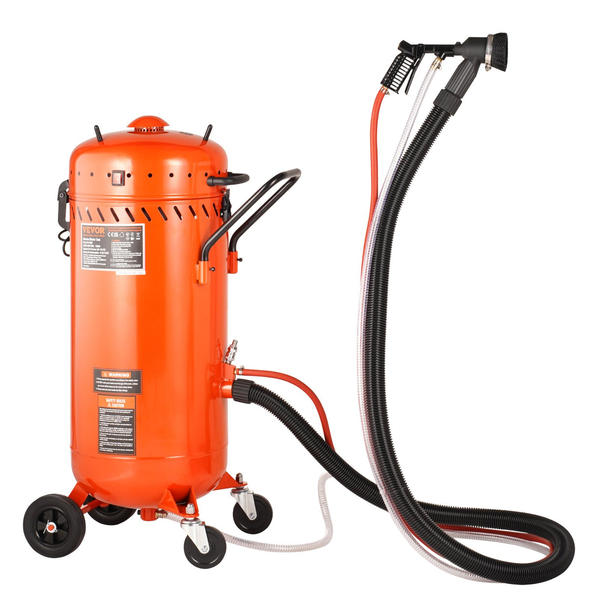 VEVOR 28 Gallon Vacuum Sand Blaster, Dustless Sandblaster with Built-in 1200W Vacuum System for Dust Control and Abrasive Recycle, 60-110 PSI Heavy