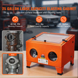 VEVOR 25 Gallon Sandblasting Cabinet, 40-120PSI Portable Benchtop Sand Blasting Cabinet, Heavy Duty Steel Sand Blaster with Blasting Gun & 4 Ceramic