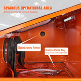 VEVOR 60 Gallon Sand Blasting Cabinet with Stand with Blasting Gun & 4 Nozzles - Side View