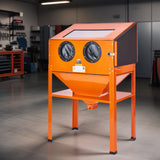 VEVOR 60 Gallon Sand Blasting Cabinet with Stand with Blasting Gun & 4 Nozzles - Low Angle