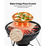 Pizza Stone, 508 x 355 mm Rectangular Cordierite Pizza Stone, Extra Large Baking-Stone with PP Scraper, 17 mm Thick Heat-Resistant Cordierite, for Oven, Baking Bread & Pizzas, BBQ Grilling