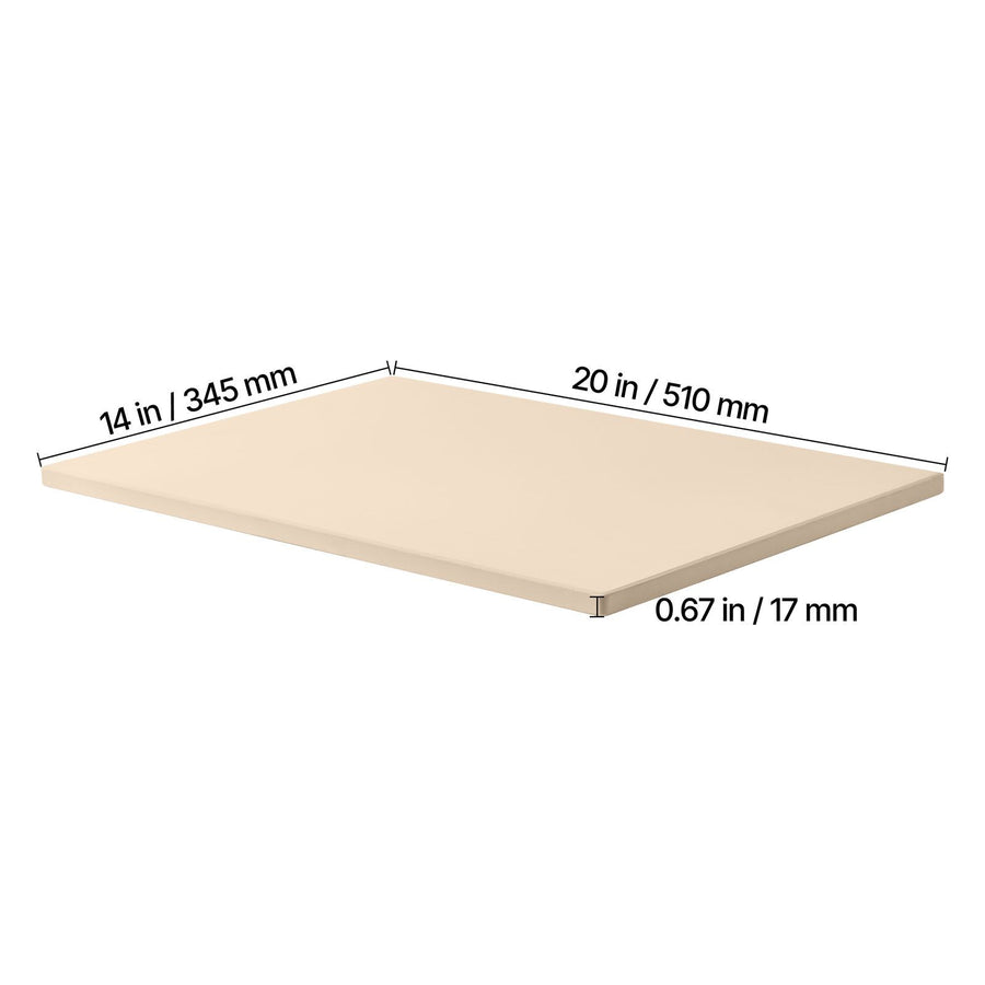 Pizza Stone, 508 x 355 mm Rectangular Cordierite Pizza Stone, Extra Large Baking-Stone with PP Scraper, 17 mm Thick Heat-Resistant Cordierite, for Oven, Baking Bread & Pizzas, BBQ Grilling