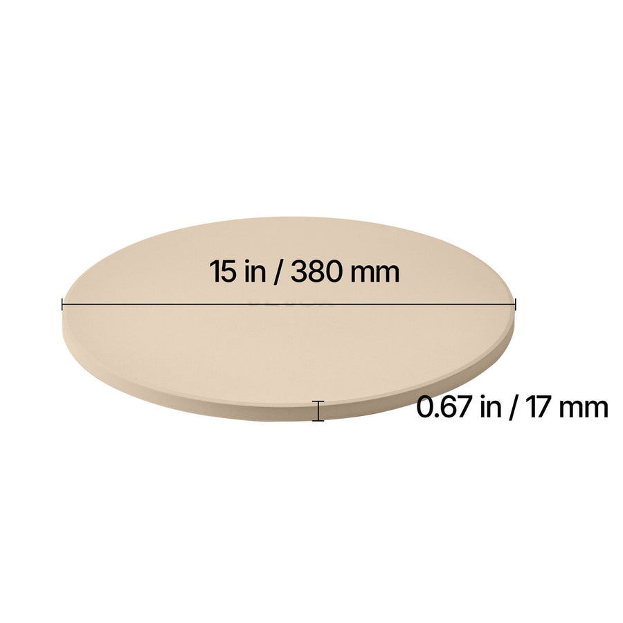 Pizza Stone, 381 mm Round Cordierite Pizza Stone, Extra Large Baking-Stone with Aluminum Peel, 17 mm, image 8