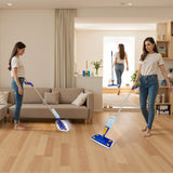VEVOR Spray Mop, with 3 Washable Pads for Dry and Wet Floor Cleaning & an 800ml Refillable Water Tank, Microfiber Dust Wet Mop & Twisted Cotton Dry Mop, Commercial Home Use for Tiles/Vinyl/Wood Floor - Low Angle