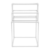 VEVOR Towel Rack 8-Bar Outdoor PVC Towel Holder for Poolside Spa Bathroom White