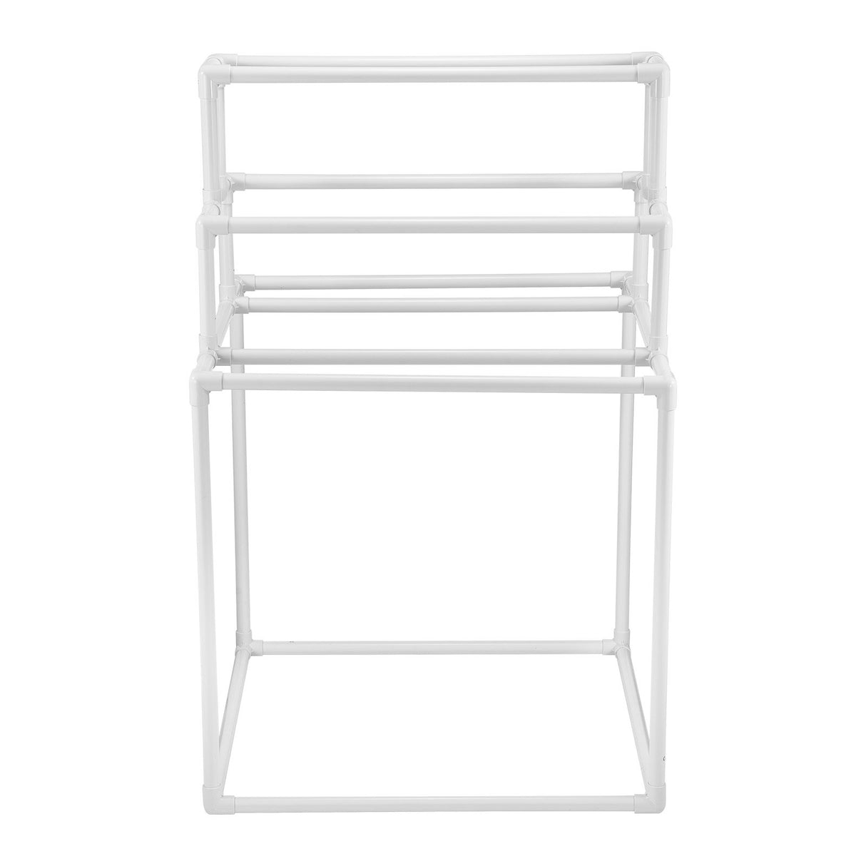 VEVOR Towel Rack 8-Bar Outdoor PVC Towel Holder for Poolside Spa Bathroom White