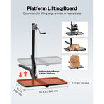 Hitch Deer Hoist with Lifting System Platform, 300 lbs Load Capacity, Game Hoist Winch Lift with 2-inch Receiver, 360-Degree Swivel Shaft & Foldable, Hitch-Mounted Deer Hanger for Moving Game
