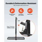 Hitch Deer Hoist with Lifting System Platform, 300 lbs Load Capacity, Game Hoist Winch Lift with 2-inch Receiver, 360-Degree Swivel Shaft & Foldable, Hitch-Mounted Deer Hanger for Moving Game