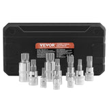 XZN Triple Square Spline Bit Socket Set 10-Piece M4-M18 Cr-V Steel Storage Case