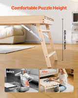 VEVOR 1500 Piece Puzzle Board with Folding Leg Portable Wooden Jigsaw 86x63cm - Top-Down View