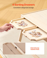 VEVOR 1500 Piece Puzzle Board with Folding Leg Portable Wooden Jigsaw 86x63cm