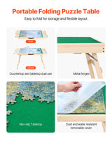 VEVOR 1500 Piece Puzzle Board with Folding Leg Portable Wooden Jigsaw 86x63cm - 45-Degree Angle