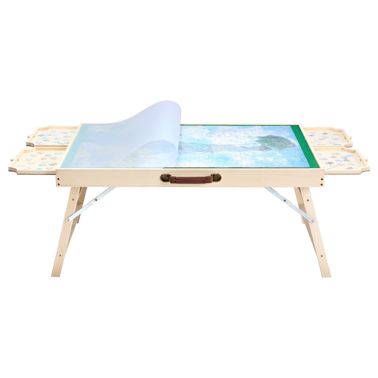 VEVOR 1500 Piece Puzzle Board with Folding Leg Portable Wooden Jigsaw 86x63cm