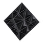 3D Wall Panels, 33-Pack 30 x 30 cm PVC Modern Art Minimalist Diamond Tiles, 2.97 m² Coverage Accent Wall Panel, Interior Home Decor for Ceiling, Bedroom, Living Room, Gaming Room, Matte Black