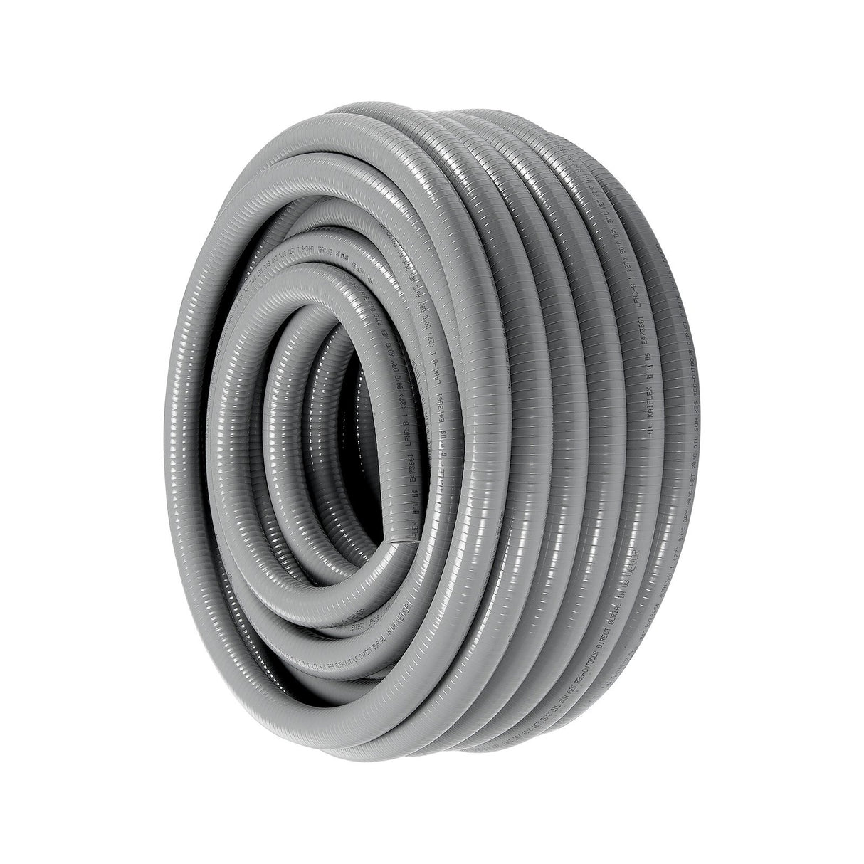 VEVOR 12.7 mm Flexible Electrical Conduit, 30.5 m, PVC Liquid-Tight Conduit Non-Metallic with 5 Straight and 5 90-Degree Conduit Connector Fittings,