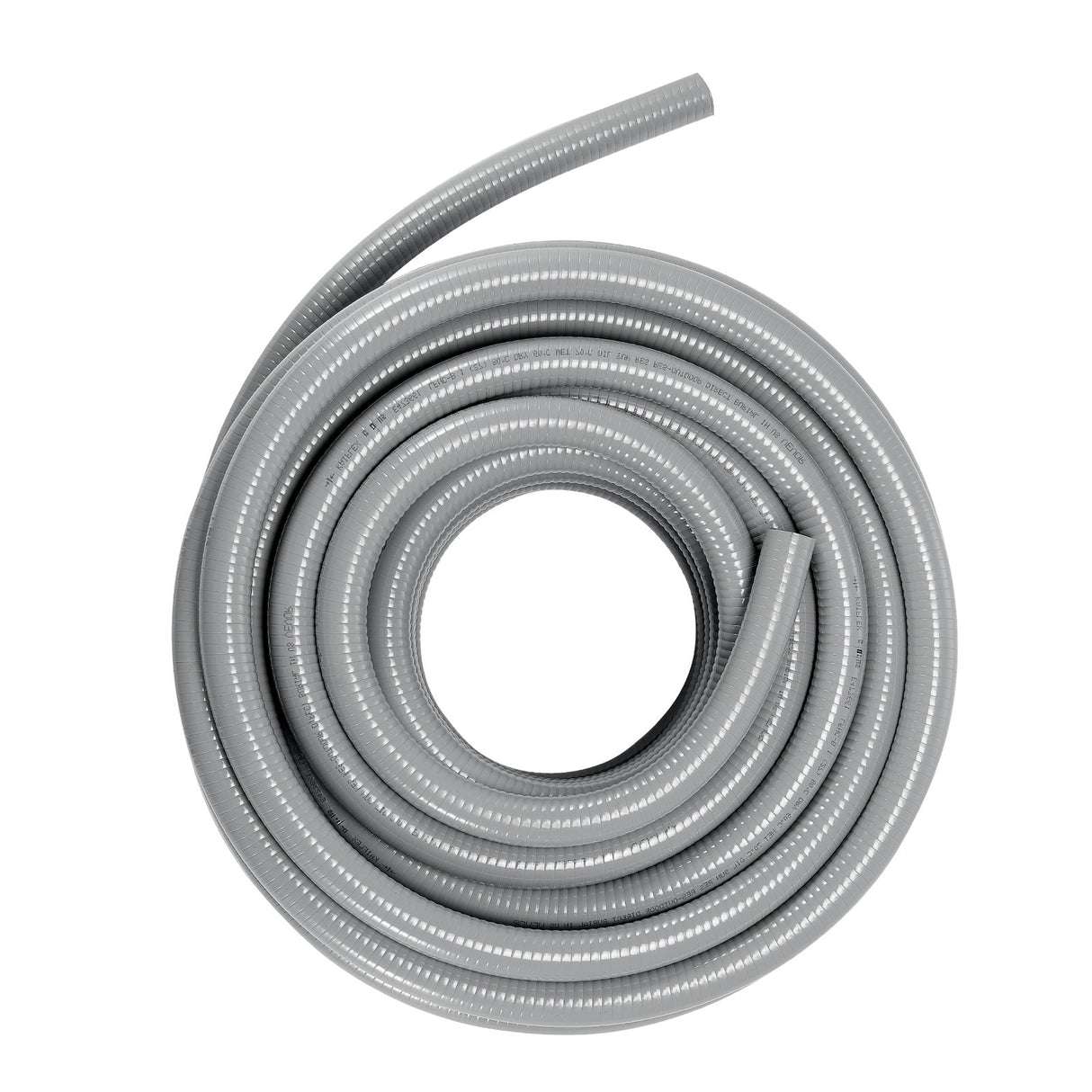 VEVOR 12.7 mm Flexible Electrical Conduit, 30.5 m, PVC Liquid-Tight Conduit Non-Metallic with 5 Straight and 5 90-Degree Conduit Connector Fittings,