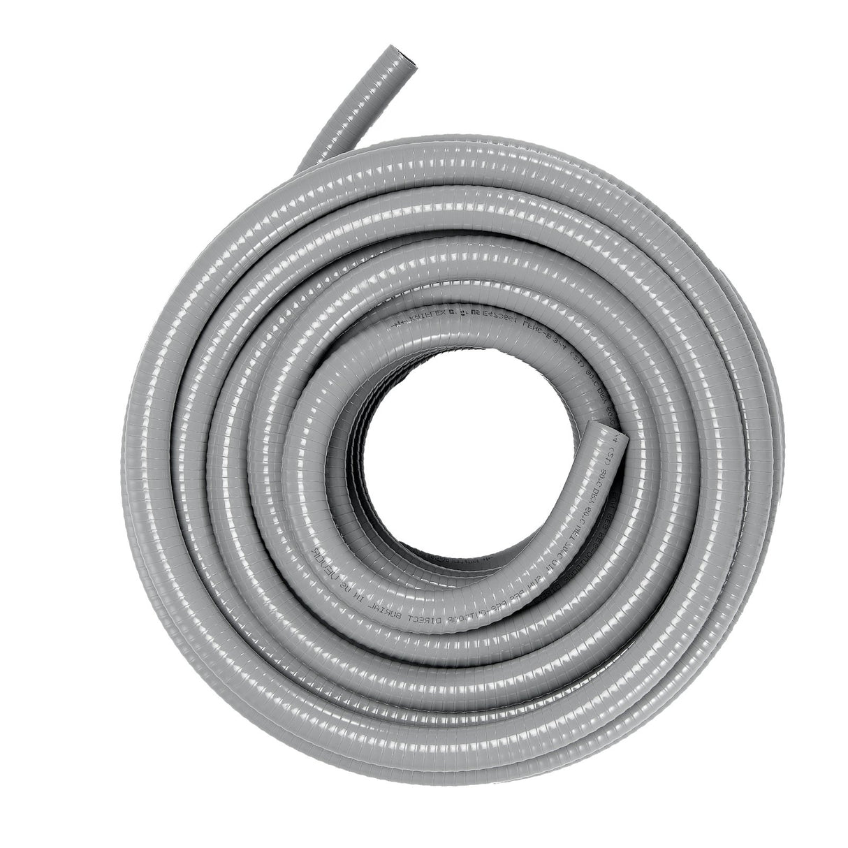 VEVOR 19.1 mm Flexible Electrical Conduit, 30.5 m, PVC Liquid-Tight Conduit Non-Metallic with 5 Straight and 5 90-Degree Conduit Connector Fittings,