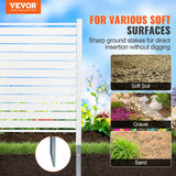 VEVOR 48" W x 48" H Vinyl Privacy Fence Panels, Air Conditioner Fence, Outdoor Privacy Screens for Trash Can, Pool Equipment Enclosure, Privacy Screen
