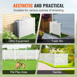 VEVOR 48" W x 48" H Vinyl Privacy Fence Panels, Air Conditioner Fence, Outdoor Privacy Screens for Trash Can, Pool Equipment Enclosure, Privacy Screen
