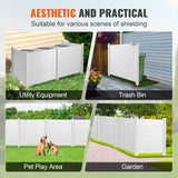 VEVOR Outdoor Privacy Screens, 50" W x 50" H Air Conditioner Fence, Pool Equipment Enclosure, Horizontal Vinyl Privacy Fence, Perfect to Enclose Trash