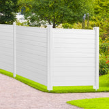VEVOR Outdoor Privacy Screens, 50" W x 50" H Air Conditioner Fence, Pool Equipment Enclosure, Horizontal Vinyl Privacy Fence, Perfect to Enclose Trash