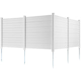 VEVOR Outdoor Privacy Screens, 50" W x 50" H Air Conditioner Fence, Pool Equipment Enclosure, Horizontal Vinyl Privacy Fence, Perfect to Enclose Trash