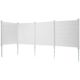 VEVOR Outdoor Privacy Screens, 50" W x 50" H Air Conditioner Fence, Pool Equipment Enclosure, Horizontal Vinyl Privacy Fence, Perfect to Enclose Trash