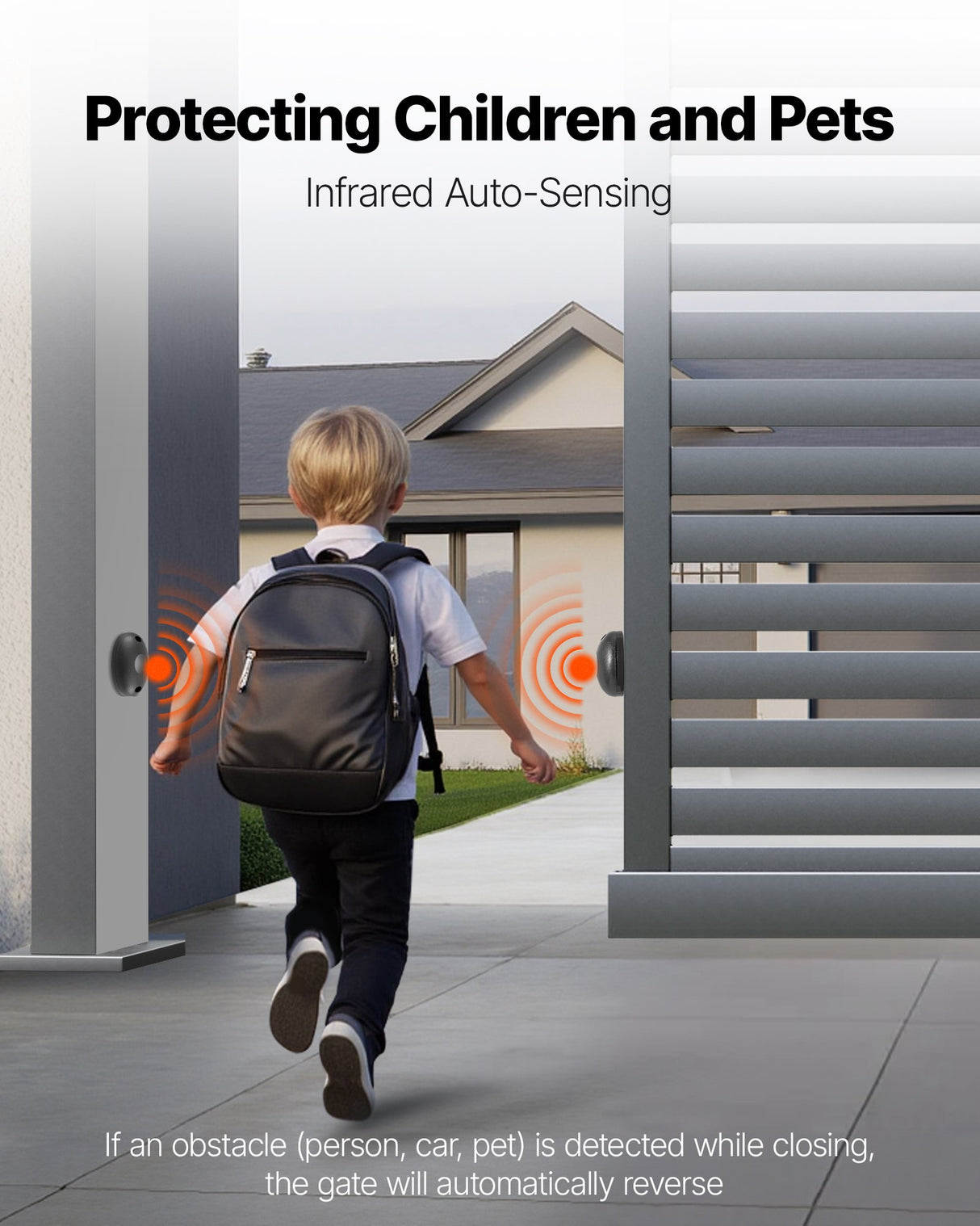 VEVOR 400W Electric Sliding Gate Opener 1000kg Chain Drive Infrared Sensor