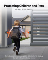 VEVOR 400W Electric Sliding Gate Opener 1000kg Chain Drive Infrared Sensor - Top-Down View