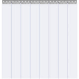 Strip Curtain, 213.4 cm Height x 122 cm Width, 2 mm Thickness, 8PCS Clear PVC Strip Door Curtain, Freezer Curtain, Plastic Door Strips for Walk in Freezers, Cooler, Warehouse, with 50% Overlap