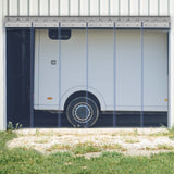 VEVOR Strip Curtain, 213.4 cm Height x 97 cm Width, 2 mm Thickness, 6PCS Clear PVC Strip Door Curtain, Freezer Curtain, Plastic Door Strips for Walk in Freezers, Coolers, Warehouse, with 50% Overlap - Low Angle