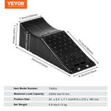 VEVOR Car Ramp, 1 Piece Low Profile Car Service Ramp, 20000 lbs/10 ton Loading Capacity, 5.5