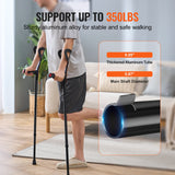 VEVOR Forearm Crutches 10-Level Height Adjustable Walking Crutches 1 Pair 350LBS - Top-Down View