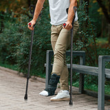 VEVOR Forearm Crutches 10-Level Height Adjustable Walking Crutches 1 Pair 350LBS - Low Angle