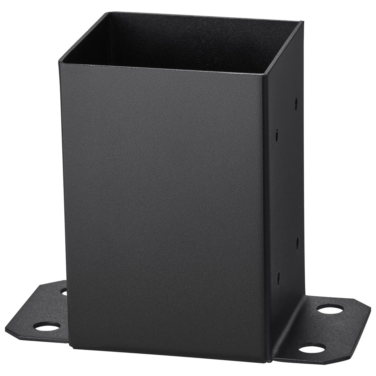 VEVOR 101.6x101.6mm Post Base 4 Pcs, Inner Size 91x91 Post Base Brackets, Heavy Duty Powder-Coated Post Anchor Matte Black Wood Post Brackets for