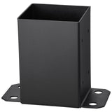 VEVOR 101.6x101.6mm Post Base 4 Pcs, Inner Size 91x91 Post Base Brackets, Heavy Duty Powder-Coated Post Anchor Matte Black Wood Post Brackets for