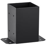 VEVOR 101.6x101.6mm Post Base 4 Pcs, Inner Size 91x91 Post Base Brackets, Heavy Duty Powder-Coated Post Anchor Matte Black Wood Post Brackets for - Extra Image