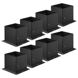VEVOR 8 Pcs 4x4 Post Base Bracket Wood Fence Post Anchor Inner Size 3.6x3.6 in