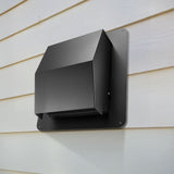 VEVOR 149 mm Hooded Wall Vent Cover SPCC Steel Roof Exhaust 1 Pack Black - Low Angle