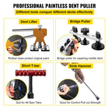 VEVOR Paintless Dent Repair Tools Hail Damage Remover 89 Pcs Body Dent Removal