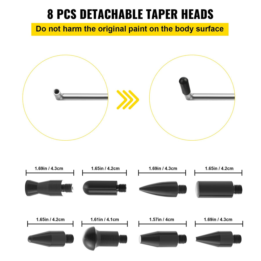 VEVOR Rods Dent Puller Stainless Steel Paintless Repair Kits Hail Removal 13 PCS