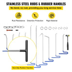 Rods Dent Puller Stainless Steel Paintless Repair Kits Hail Removal 20PCS