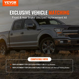VEVOR Front and Rear Brake Kit Compatible with 2012-2020 Ford F-150(MPB Only), Drilled and Slotted Brake Rotors Ceramic Brake Pads Replacement, 13.8"