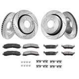 VEVOR Front and Rear Brake Kit Compatible with 2012-2020 Ford F-150(MPB Only), Drilled and Slotted Brake Rotors Ceramic Brake Pads Replacement, 13.8"