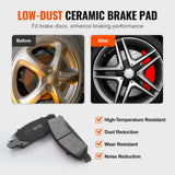 Front&Rear Rotors Disc Brake Pads Kit for 14-18 Chevy Silverado Gmc Sierra 1500