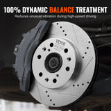 Front&Rear Rotors Disc Brake Pads Kit for 14-18 Chevy Silverado Gmc Sierra 1500