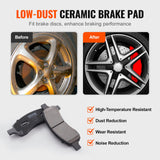 VEVOR Drilled Slotted Front Brake Rotors Pads Kit for Chevy Traverse GMC Acadia - Side View