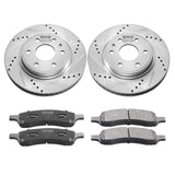VEVOR Drilled Slotted Front Brake Rotors Pads Kit for Chevy Traverse GMC Acadia - Extra Image