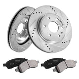VEVOR Drilled Slotted Front Brake Rotors Pads Kit for Chevy Traverse GMC Acadia - Extra Image