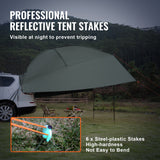 VEVOR Vehicle Awning, Large 10' x 7' Shade Coverage Car Side Awning, PU2000mm UV50+ Car Awning with Extended Side Canopies and Portable Storage Bag, Suitable for Truck, SUV, Van, Campers - 45-Degree Angle